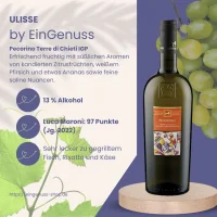 Ulisse Pecorino Terre di Chieti IGP – Fruchtige Aromen von Zitrus, Pfirsich und Ananas