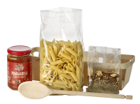 Rührendes Körbchen Arrabiata - mit Pasta, Sauce & Schärfe
