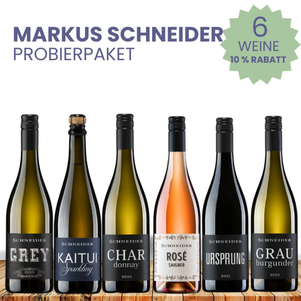 Exklusives Weinprobierpaket aus der  Welt der Markus Schneider Weine und erlebe ein Geschmackserlebnis.