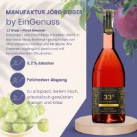 33 Grad - Alkoholfrei: Pinot Meunier, Dornfelder und Mostbirne für anspruchsvolle Genießer