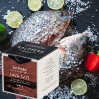 Lava Salt - Meersalzflocken mit Aktivkohle gefärbt aus Island