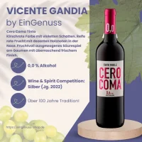 Cero Coma Tinto - alkoholfrei: Ausgewogenes Säurespiel und frisches Finish